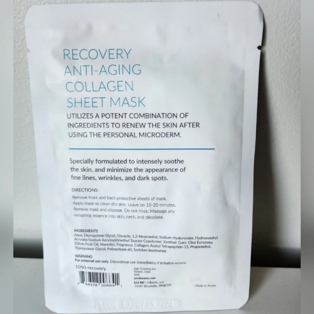 PMD | Skincare | New Pmd Recovery Antiaging Collagen Sheet Mask | Poshmark